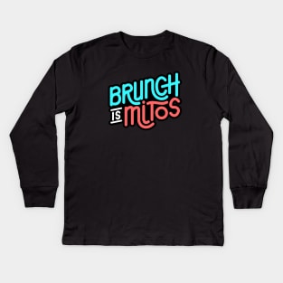 brunch is mitos Kids Long Sleeve T-Shirt